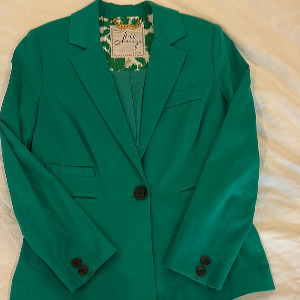 Milly of New York Vibrant Green Blazer
